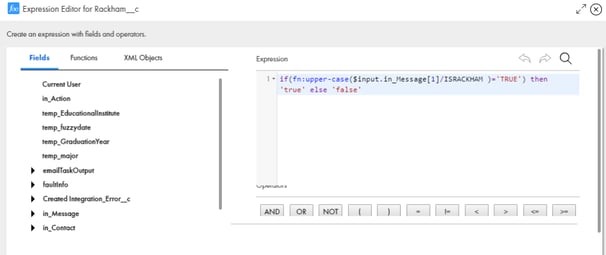 iics expression editor