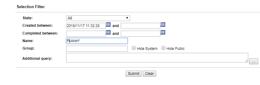 iics selection filter